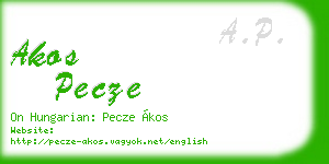 akos pecze business card