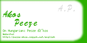 akos pecze business card